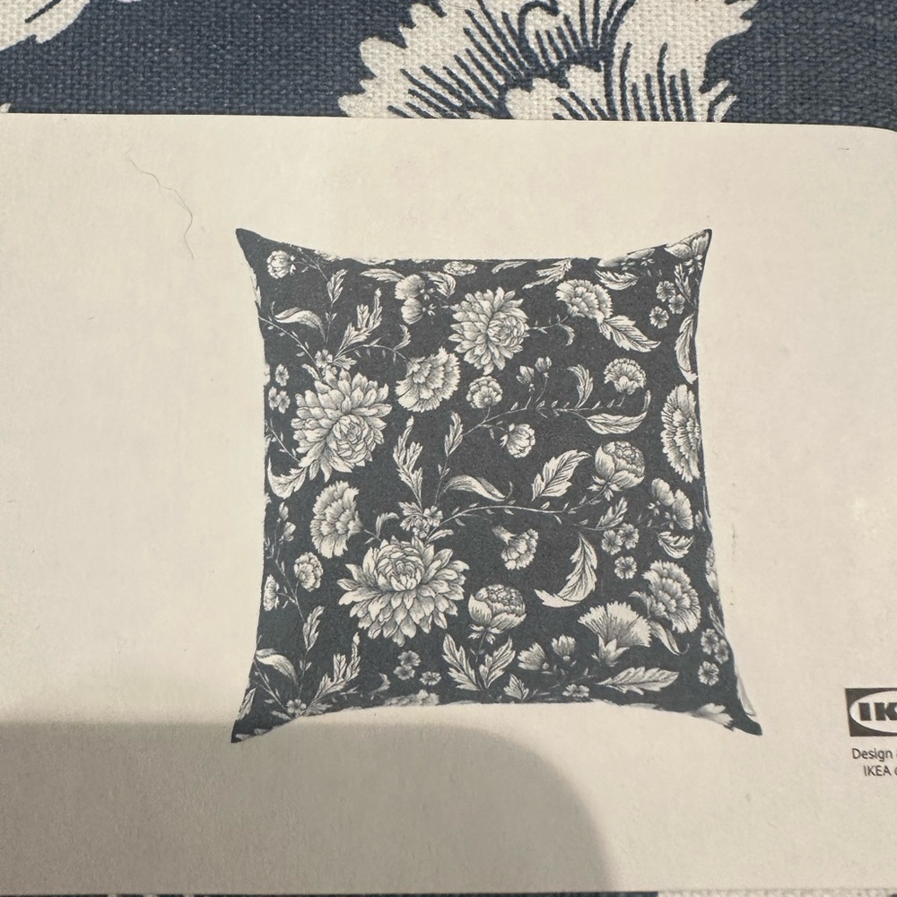 IKEA Blue and White Floral Accent Pillow covers